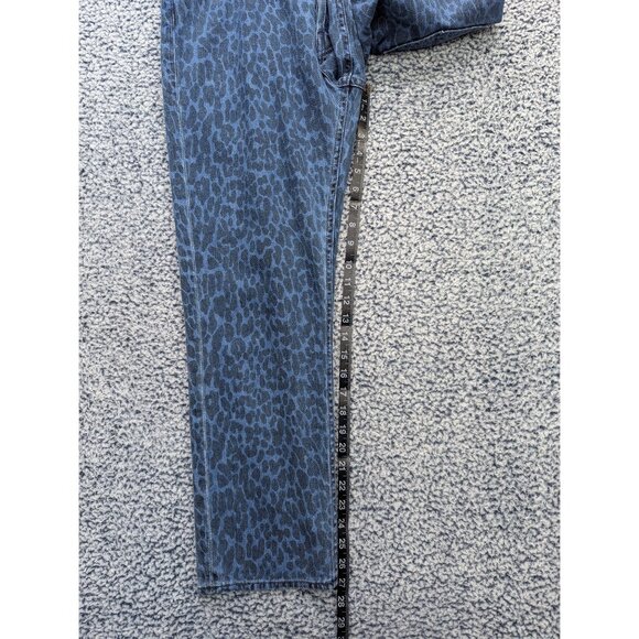 Mother Superior The Tomcat Ankle Sinister Blue Jeans Womens 32 Leopard Crop - Picture 13 of 16